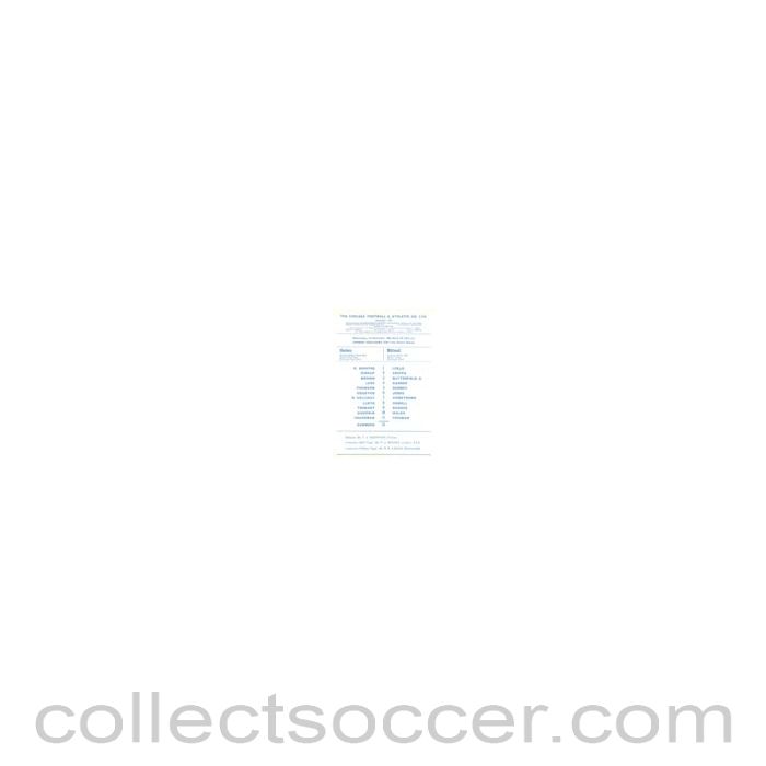 1967 - Chelsea v Millwall official programme 01/11/1967