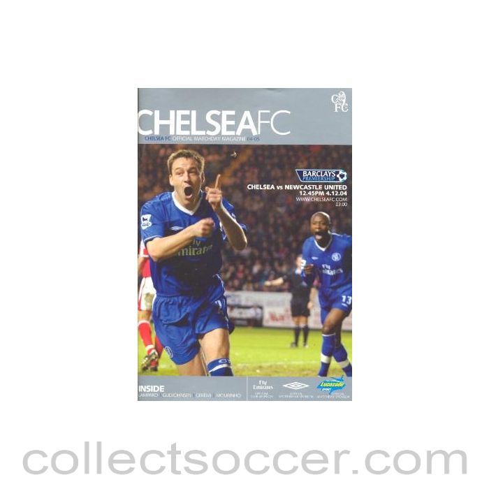 2004 - Chelsea v Newcastle United official programme 04/12/2004