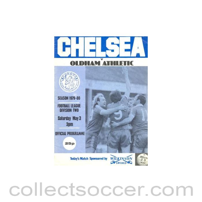 1980 - Chelsea v Oldham Athletic official programme 03/05/1980