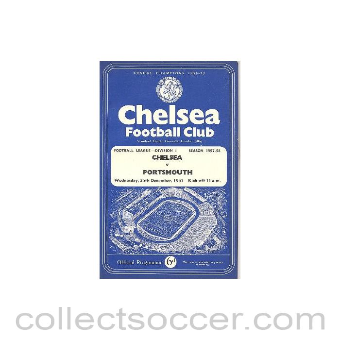 1957 - Chelsea v Portsmouth official programme 25/12/1957