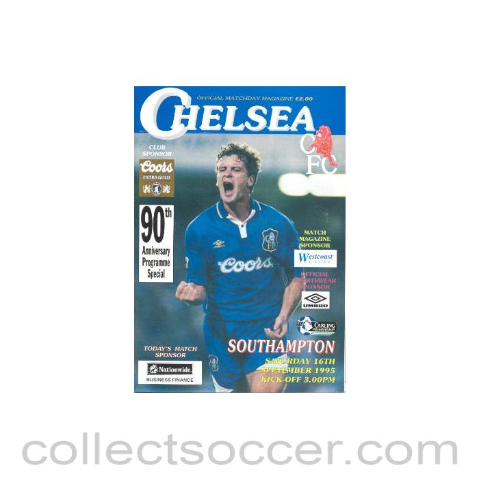 1995 - Chelsea v Southampton official programme 16/09/1995