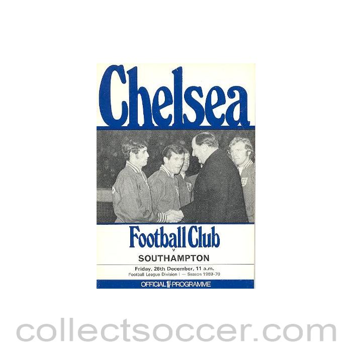 1969 - Chelsea v Southampton official programme 26/12/1969