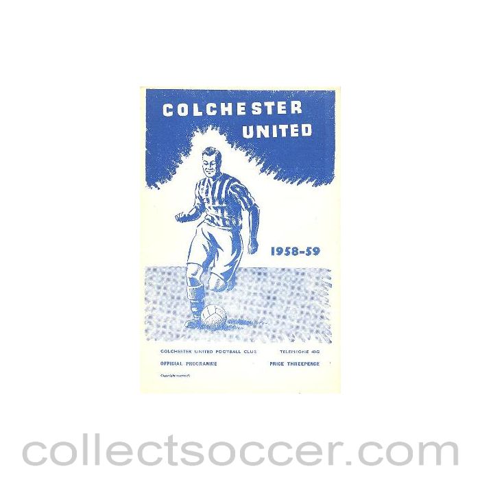 1958 - Colchester United v Newport official programme 22/11/1958