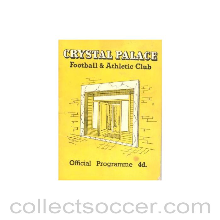 1958 - Crystal Palace v Colchester official programme 04/04/1958