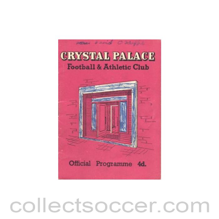 1959 - Crystal Palace v Exeter official programme 04/04/1959