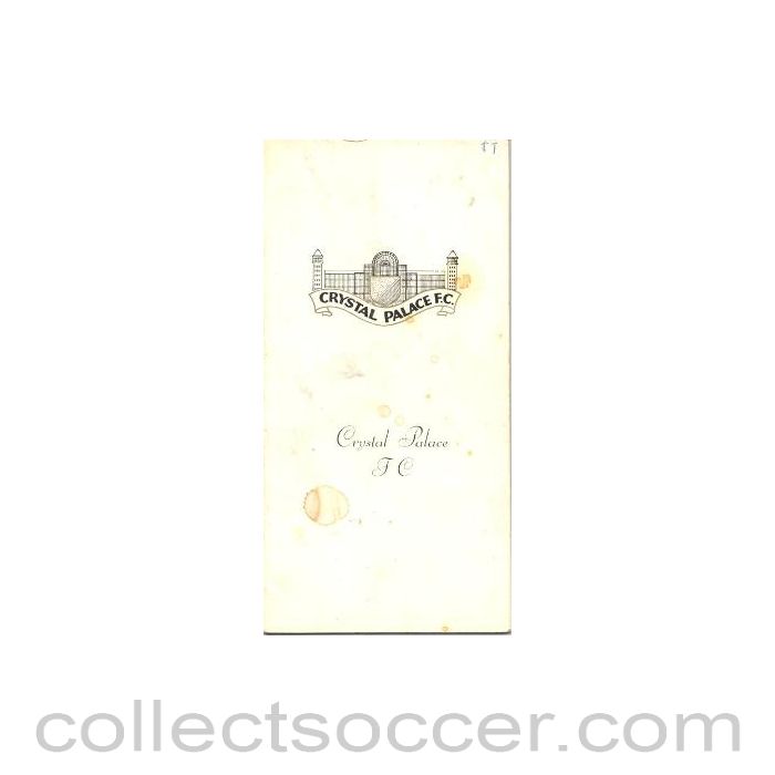 1970 - Crystal Palace v Southampton official programme 03/10/1970 Football League