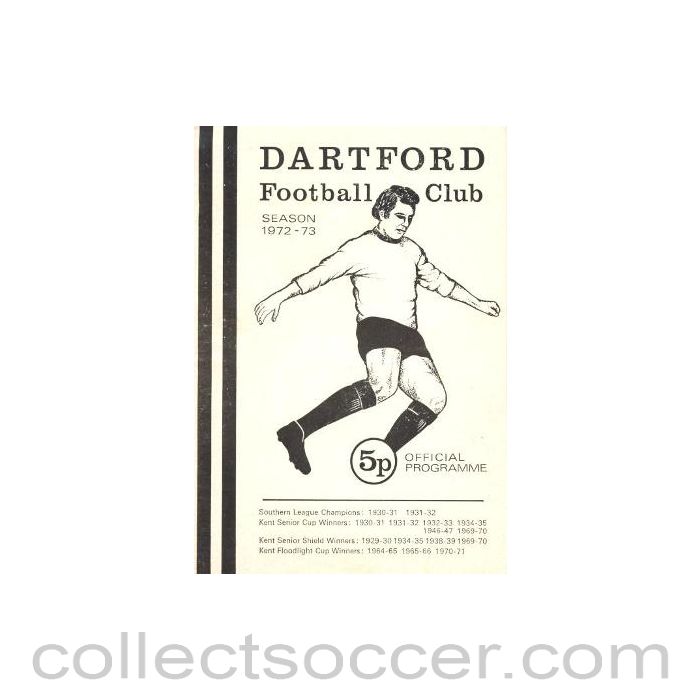 1972 - Dartford v Wimbledon official programme 19/09/1972