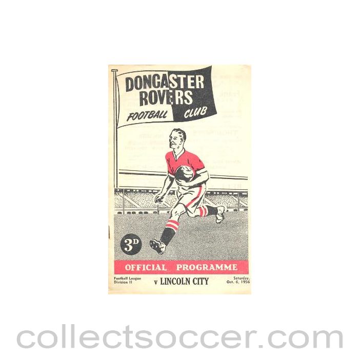 1956 - Doncaster Rovers v Lincoln official programme 06/10/1956