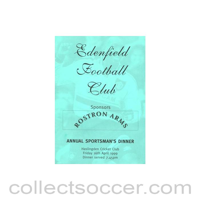 1999 - Edenfield FC Annual Sportsman's Dinner at Haslingden Cricket Club 16/04/1999
