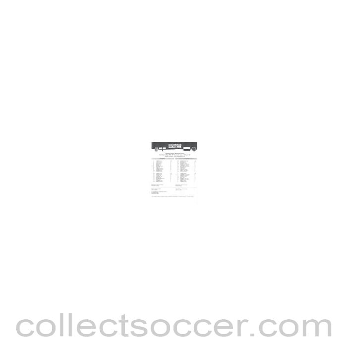 2005 - Colombia v England official teamsheet 31/05/2005 England USA Tour 2005