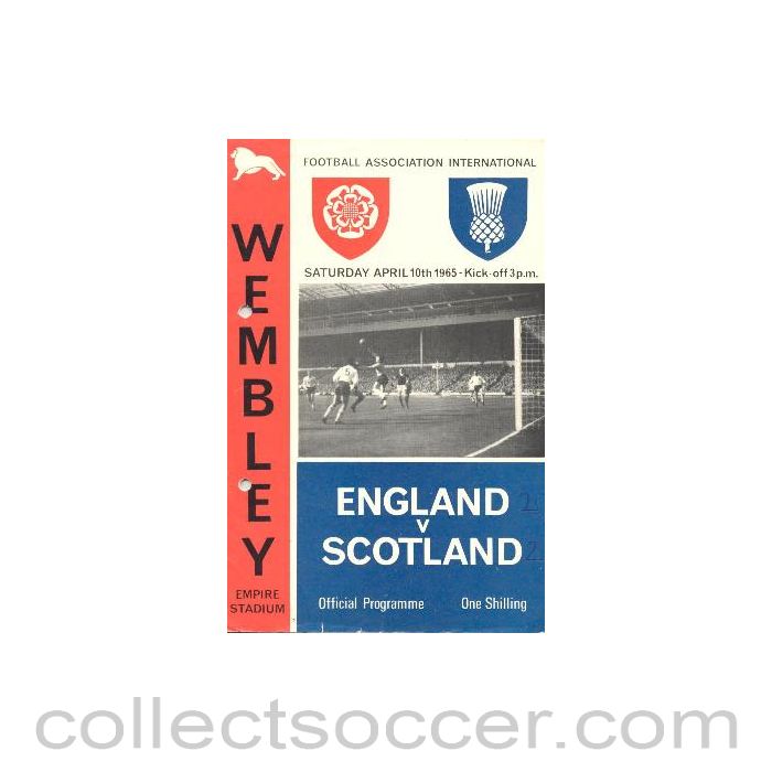 1965 England v Scotland official programme 10/04/1965 hole-punched