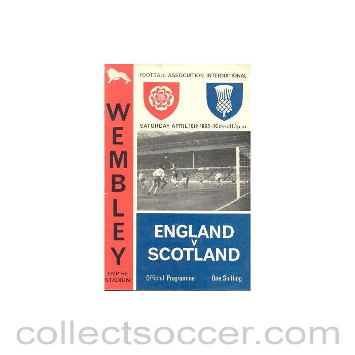 1965 England v Scotland official programme 10/04/1965 cover detached