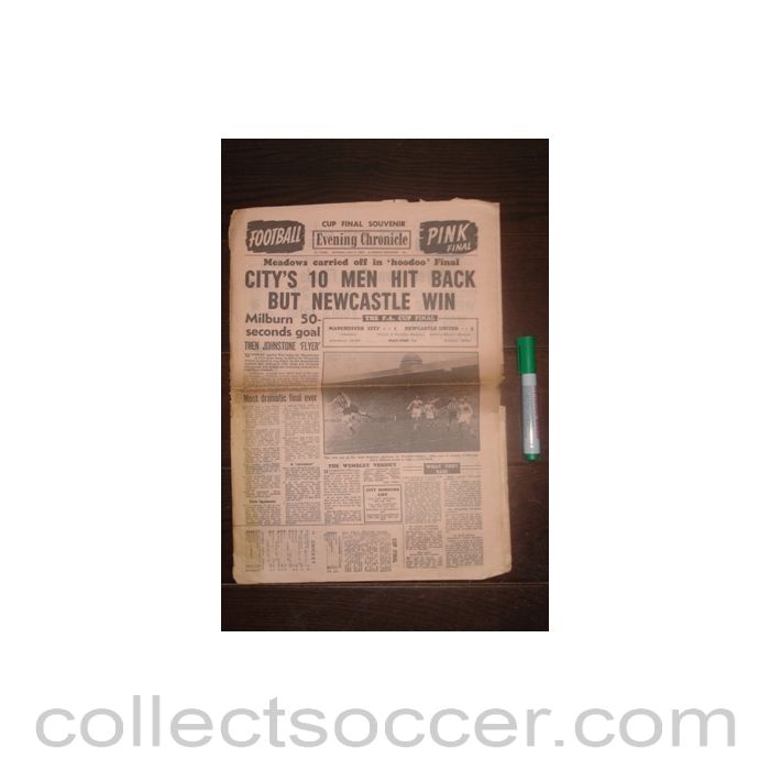 1955 - Evening Chronicle newspaper of 07/05/1955 covering the 1955 FA Cup Final