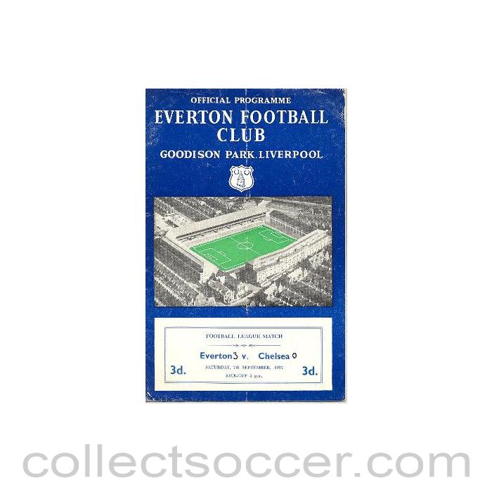 1957 - Everton v Chelsea official programme 07/09/1957