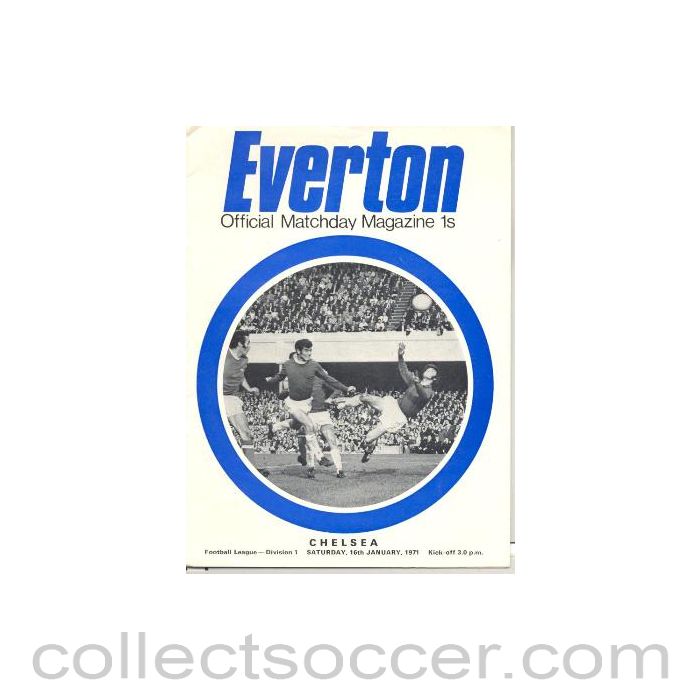 1971 - Everton vChelsea official programme 16/01/1971