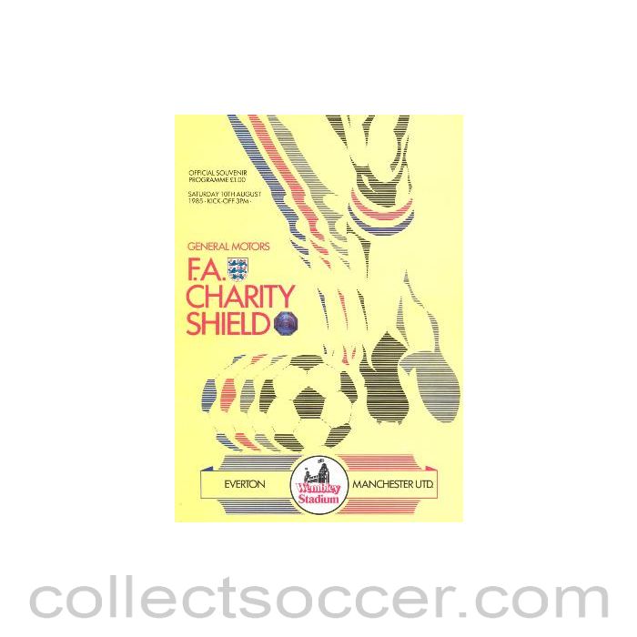 1985 Charity Shield official programme Everton v Manchester United