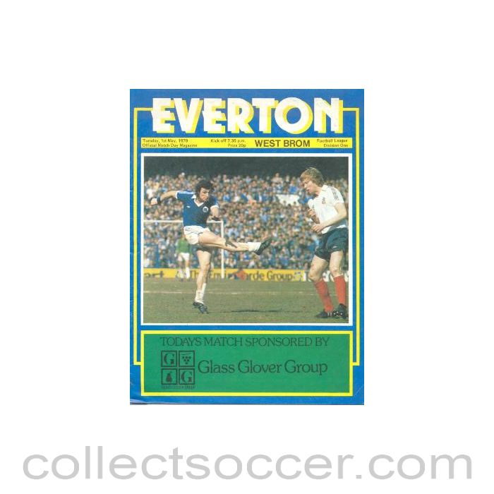 1979 - Everton v West Bromwich Albion official programme 01/05/1979 Football League