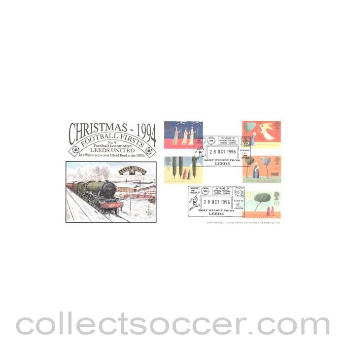 1950 - Football Locomotive Leeds United in a winter scene near Elland Road in the 1950's First Day Cover of 28/10/1996