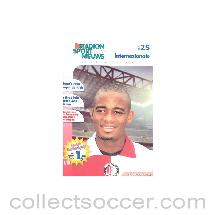 2002 Feyenoord v Inter Milan official programme 11/04/2002