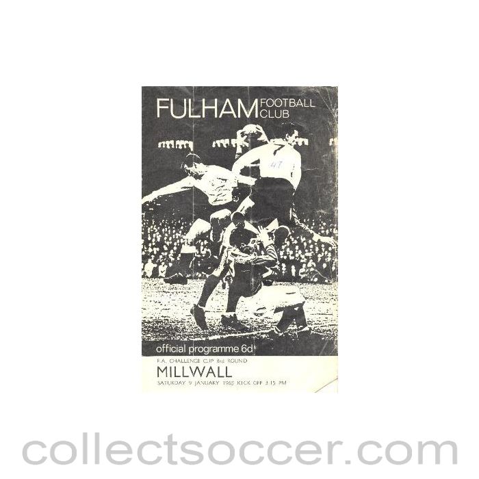 1965 - Fulham v Millwall official programme 09/01/1965