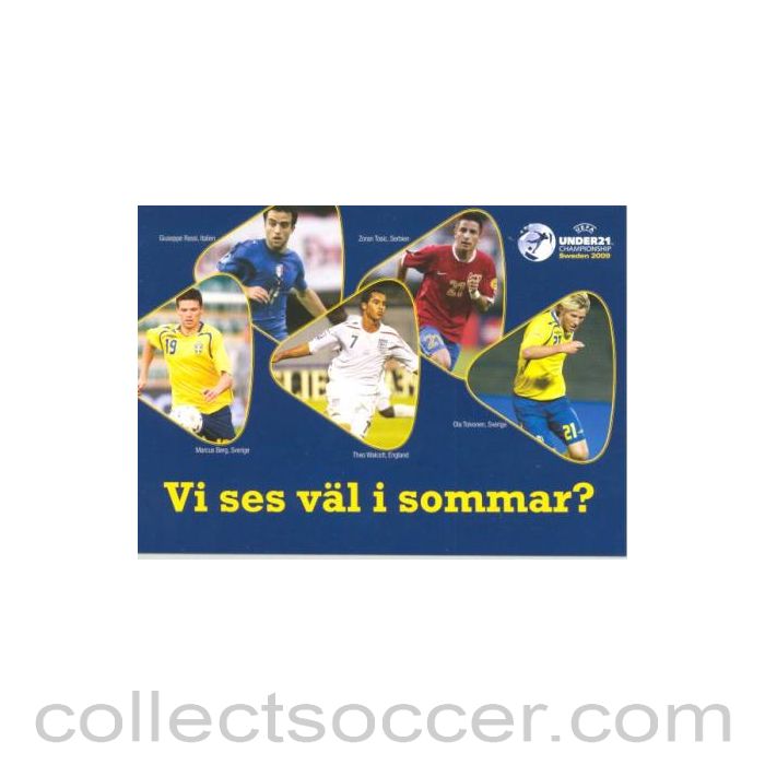 2009 - UEFA Under 21 Championship in Sweden 2009 Germany v England postcard