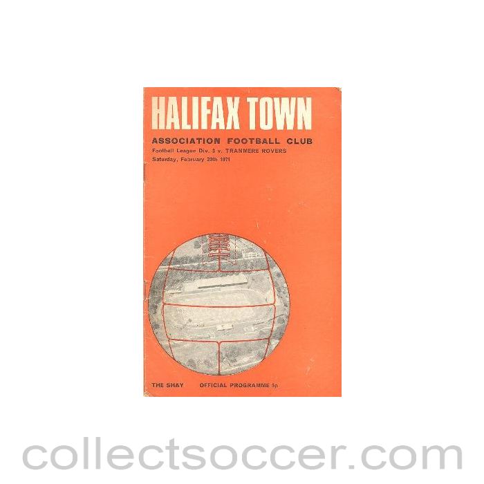 1971 - Halifax Town v Tranmere Rovers official programme 20/02/1971 Football League