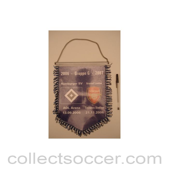 2006 -2007 Champions League Group G Hamburg v Arsenal Pennant