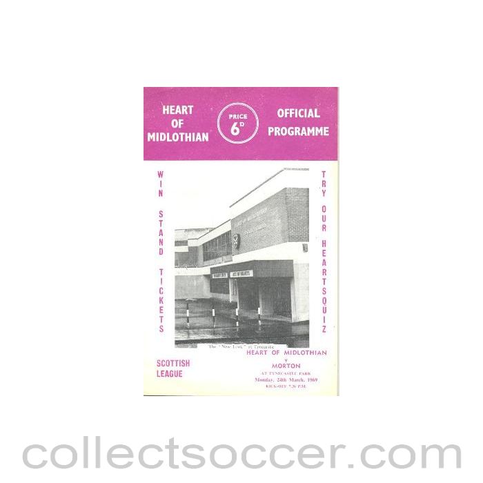 1969 - Heart of Midlothian v Morton official programme 24/03/1969