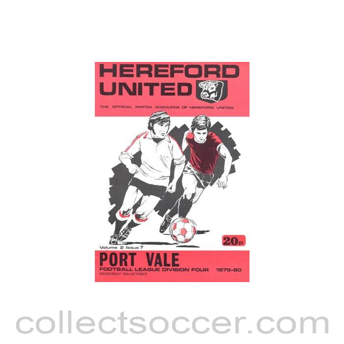 1979 - Hereford United v Port Vale official programme 10/10/1979 Football League