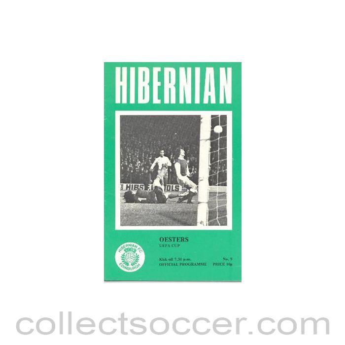 1976 - Hibernian v Oesters official programme 20/10/1976 UEFA Cup