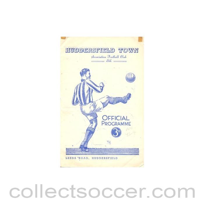 1953 - Huddersfield Town v Preston North End official programme 12/12/1953 Football League