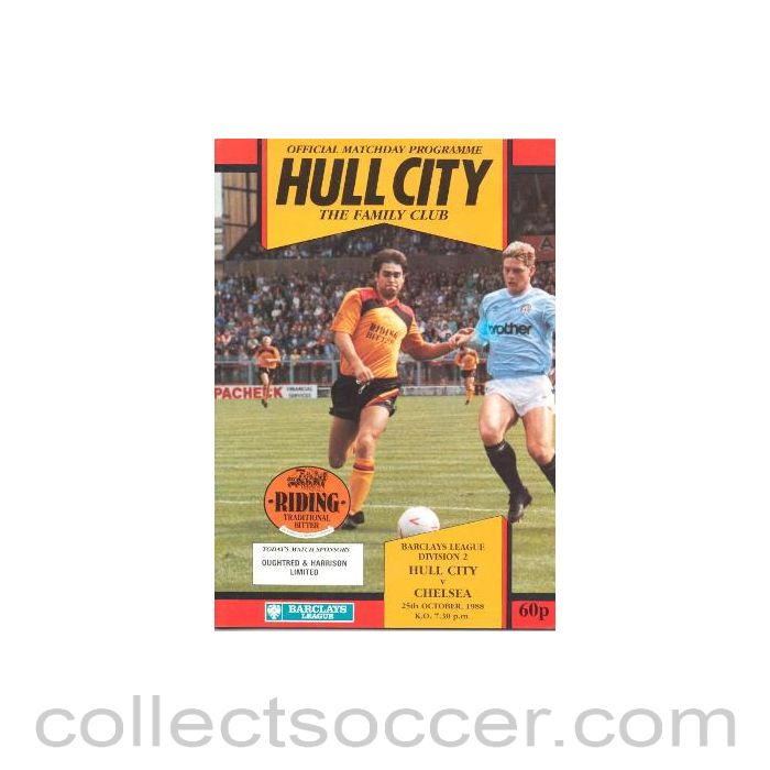 1988 - Hull City vChelsea official programme 25/10/1988
