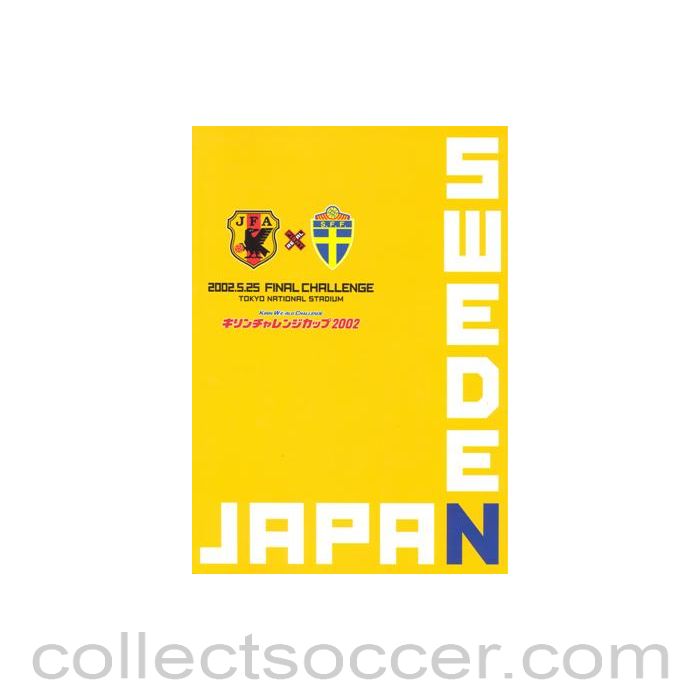 2002 Japan Cup Kirin World Challenge Cup Final official programme Japan v Sweden