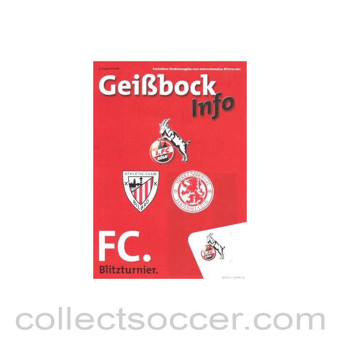 2006 - In a tournament in Cologne - Cologne, Athletico Bilbao and Middlesbrough official programme 03/08/2006