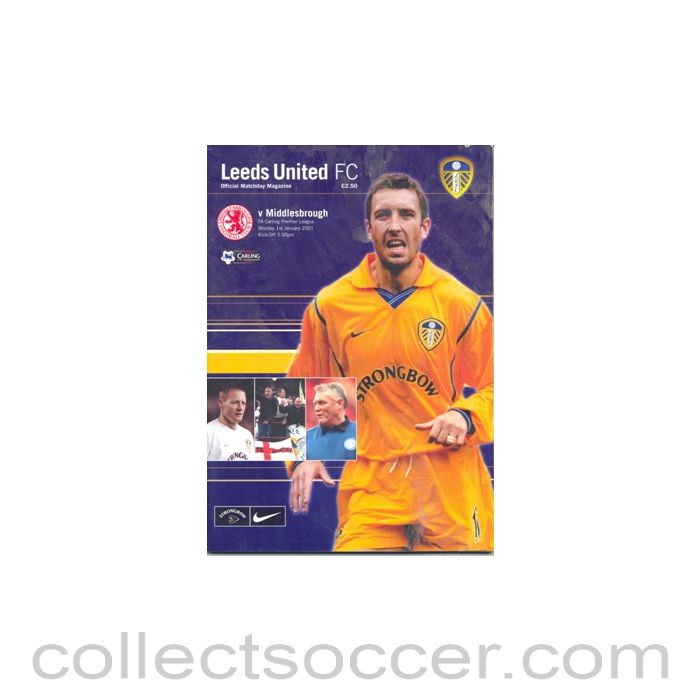 2001 - Leeds United v Middlesbrough official programme 01/01/2001