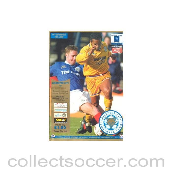 1996 - Leicester City v Port Vale official programme 17/02/1996 Endsleigh League