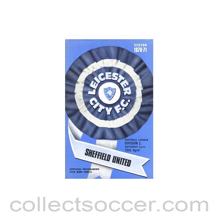 1971 - Leicester City v Sheffield United official programme 10/04/1971 Football League