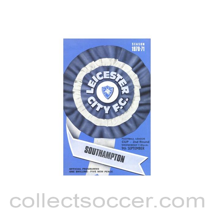 1970 - Leicester City v Southampton official programme 09/09/1970 Football League