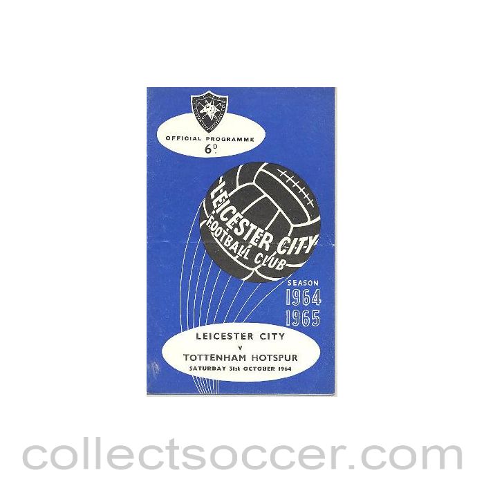 1964 - Leicester City v Tottenham Hotspur official programme 31/10/1964