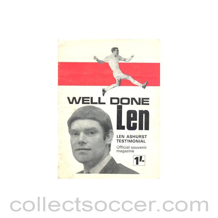 Sunderland v Newcastle United XI official programme Len Ashurst Testimonial Match