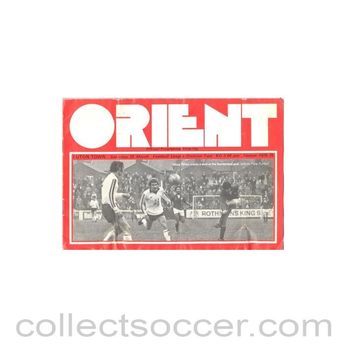 1976 - Leyton Orient v Luton Town official programme 20/03/1976 Football League