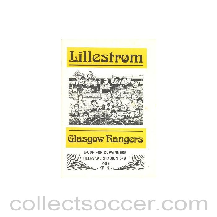 1979 - Lillestrom v Glasgow Rangers official programme 1979-1980