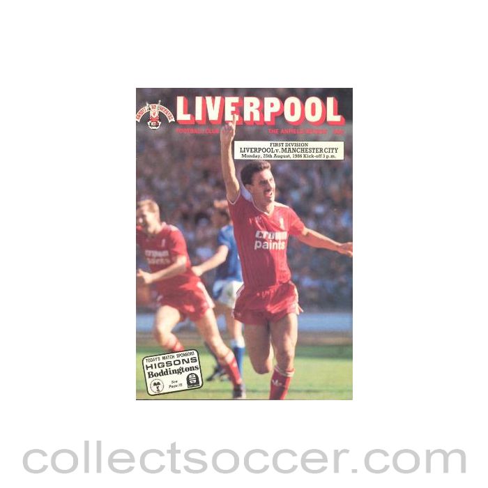 1986 - Liverpool v Manchester City official programme 25/08/1986