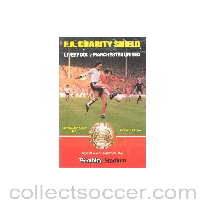 1983 Charity Shield Official Programme Liverpool v Manchester United