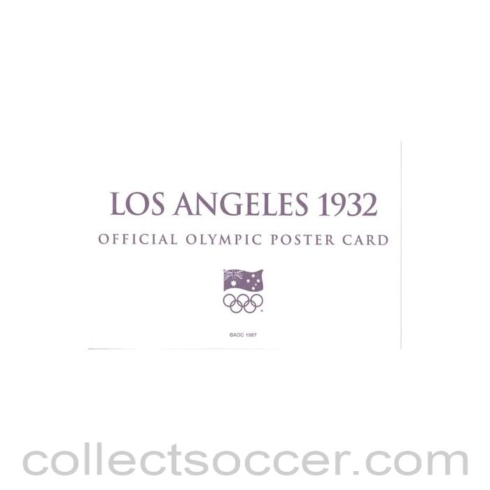 1932 - Los Angeles 1932 Official Olympic Poster Card