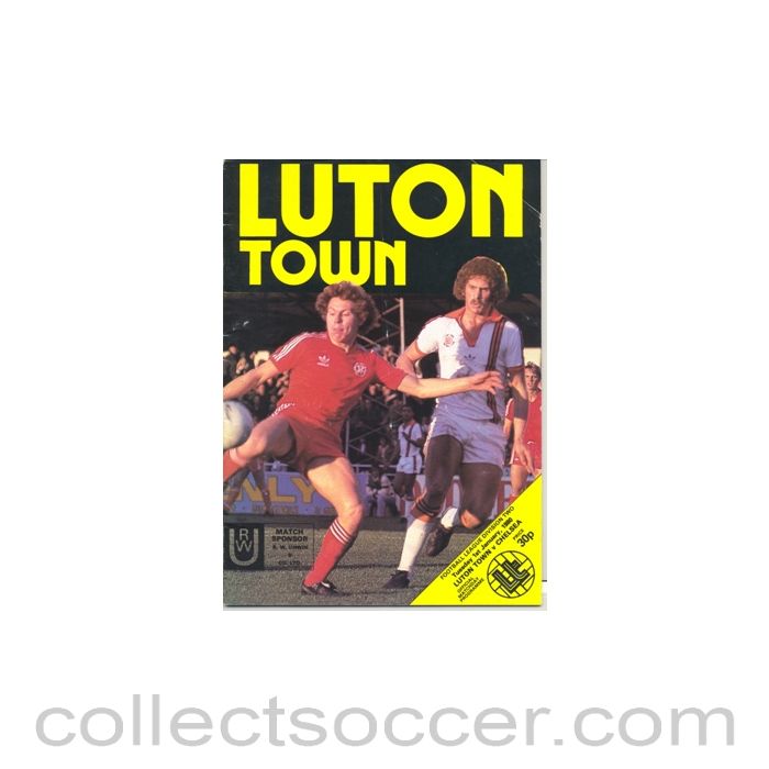 1980 - Luton Town v Chelsea football programme 01/01/1980