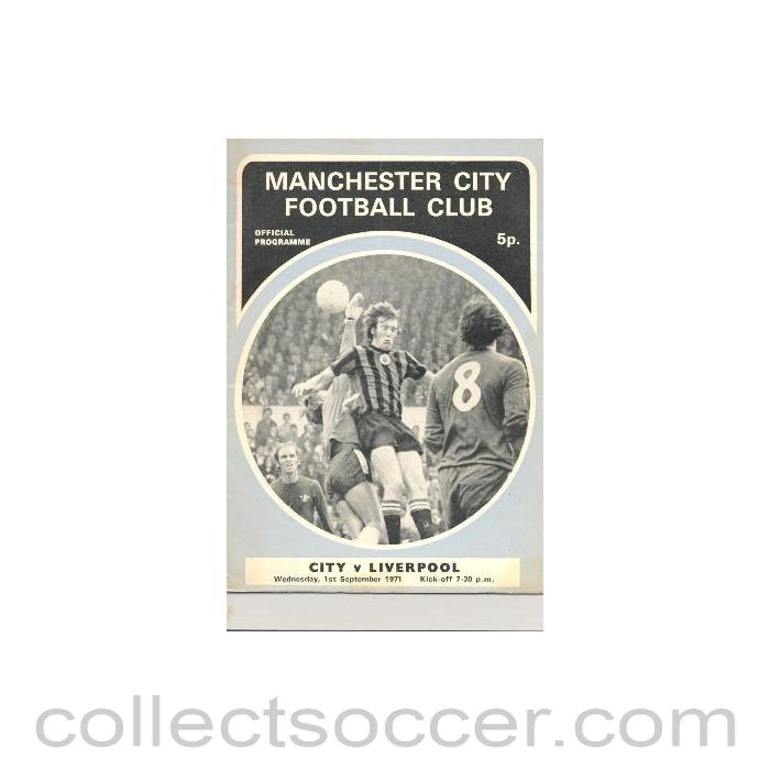 1971 - Manchester City v Liverpool official programme 01/09/1971