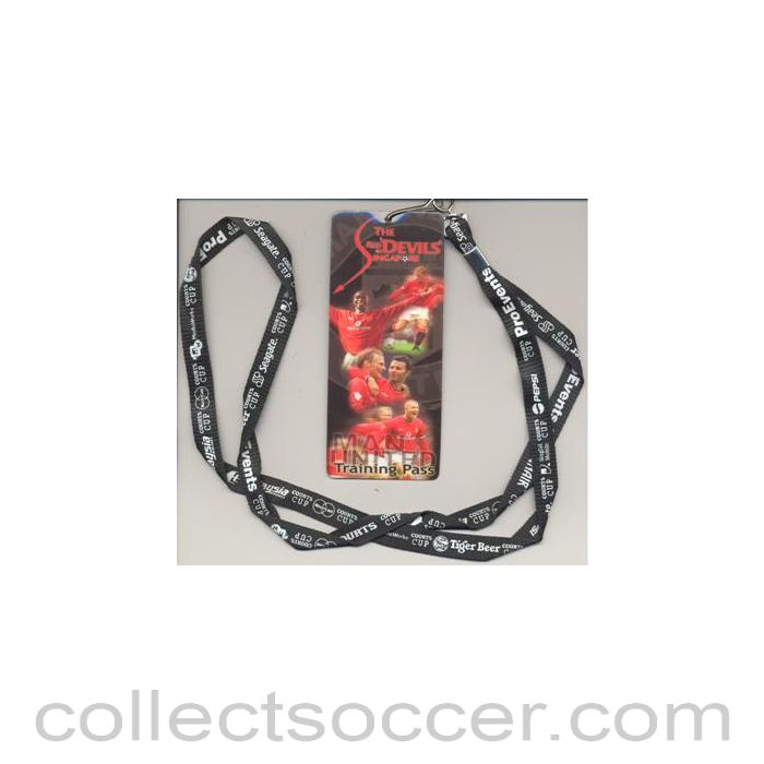 2001 - In Singapore - Singapore v Manchester United 24/07/2001 Courts Cup Training Pass for training on 23/07/2001