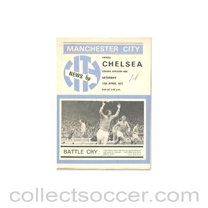 1971 - Manchester City vChelsea official programme 17/04/1971