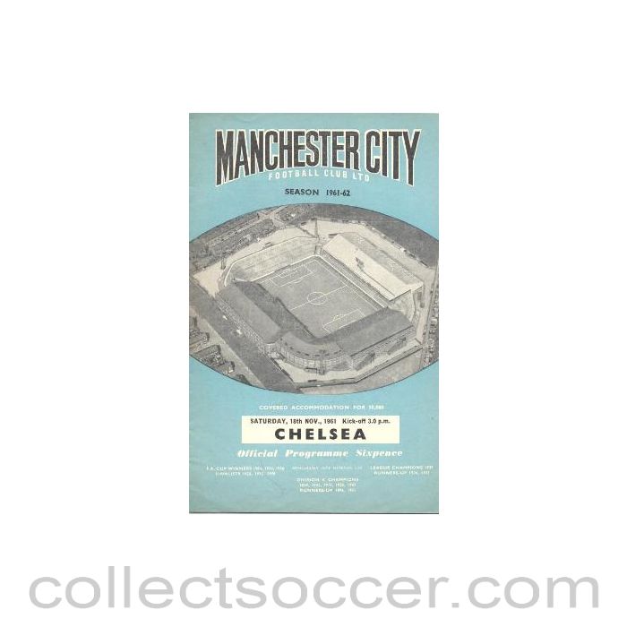 1961 - Manchester City v Chelsea official programme 18/11/1961